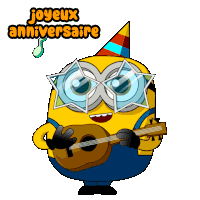 Gif animé joyeux anniversaire Minion